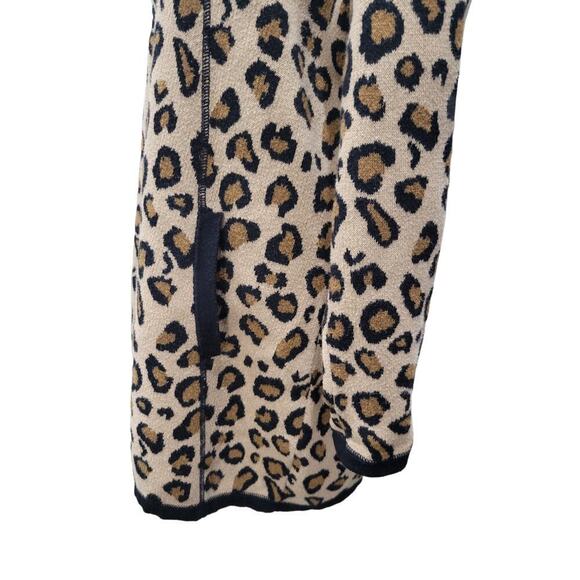 Rachel Zoe Women's Animal Print Sweater Size 1x Longline Zip Up Cardigan Cheetah - Picture 8 of 11